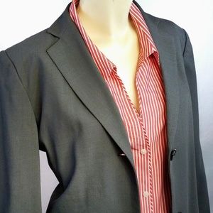 Banana Republic Italy 100% Gray Wool Blazer Sz: 6